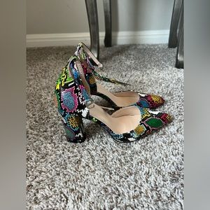 Snake skin rainbow pumps size Euro 38